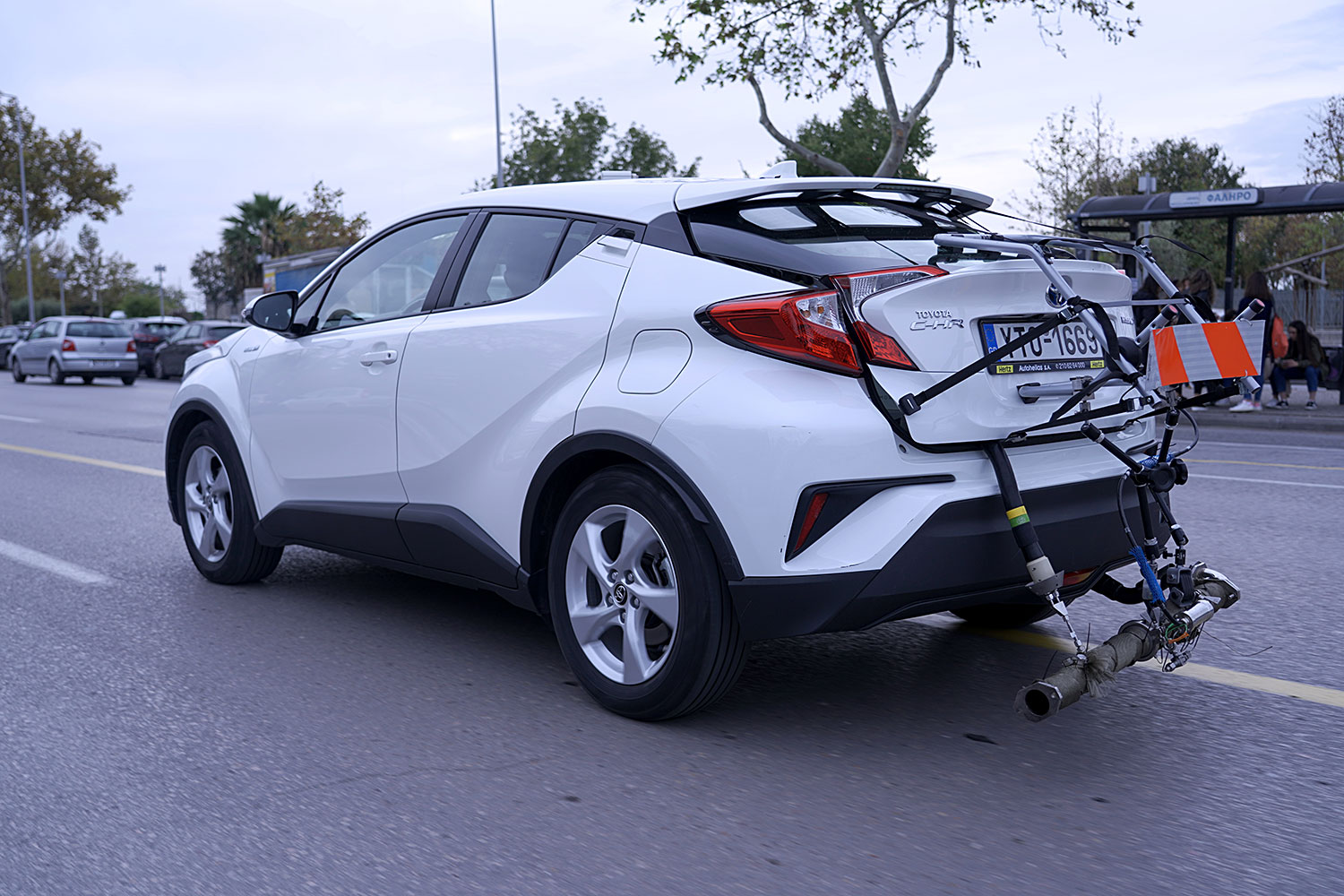 PEMS vehicle on the road