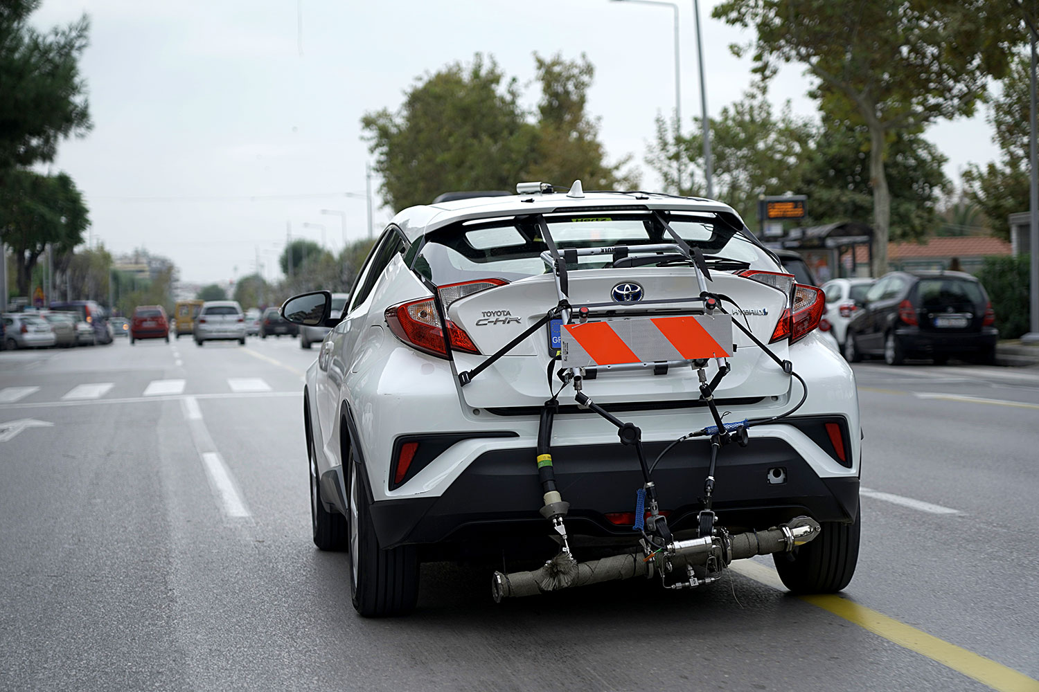 PEMS vehicle on the road